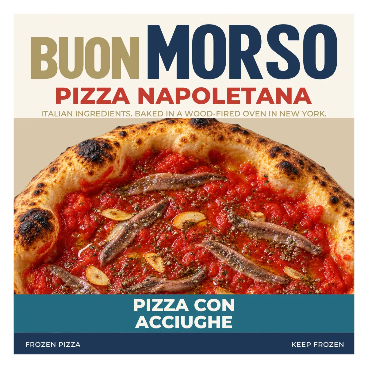 Pizza con Acciughe Regular packaging illustration